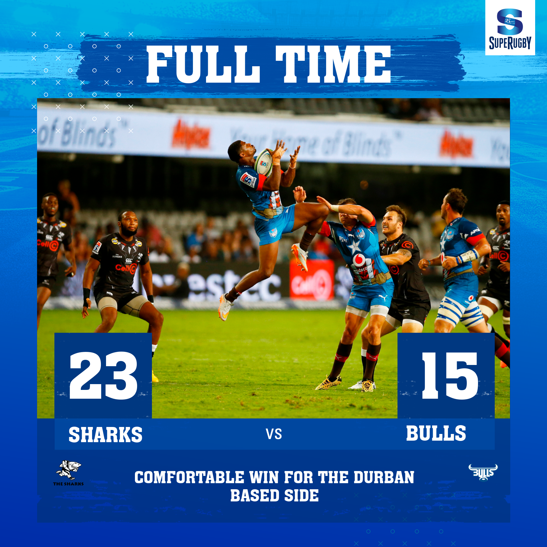 Sharks finish strong to beat Bulls in Durban