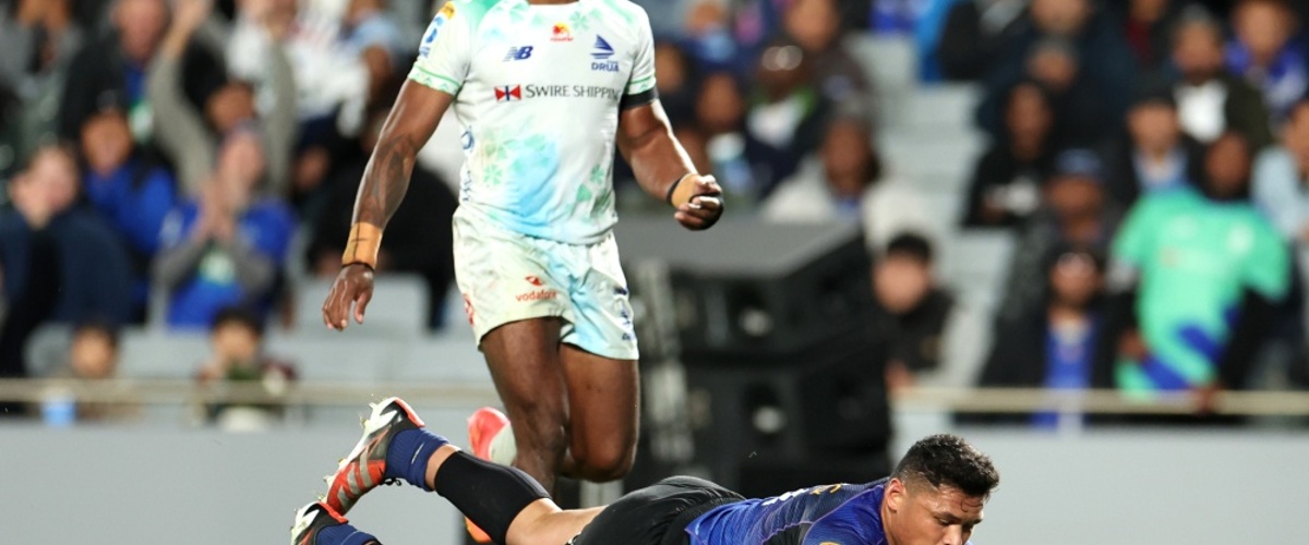 Blues cruise to victory over Drua in Super Rugby finals