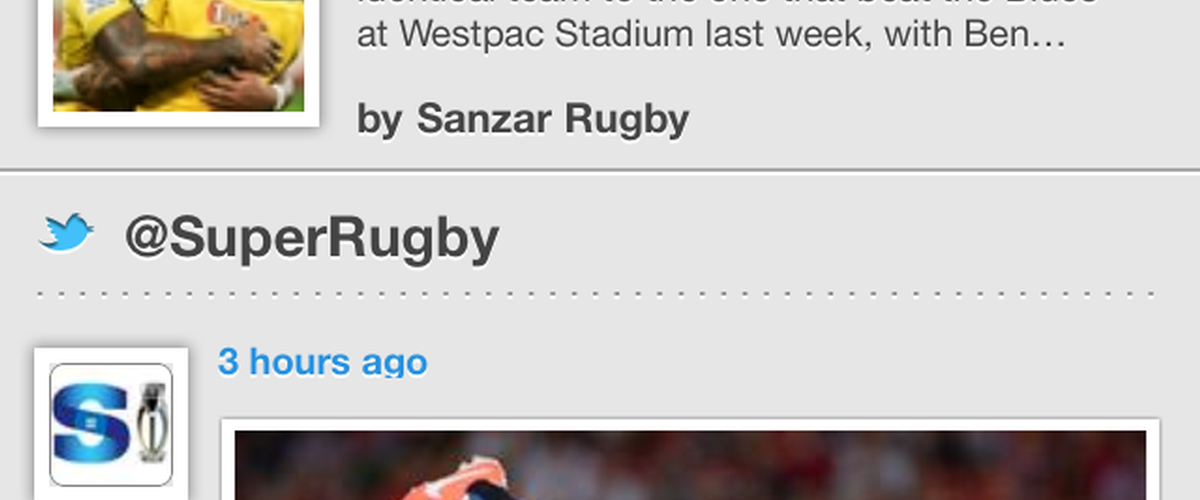 Super Rugby app - powered by fanatix