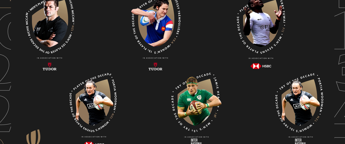 RUGBY'S GREATEST OF THE DECADE RECOGNISED AT WORLD RUGBY AWARDS
